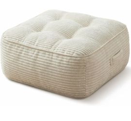 Square Corduroy Floor Pouf Ottoman