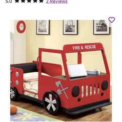 Kids Fire Truck Bed, Twin