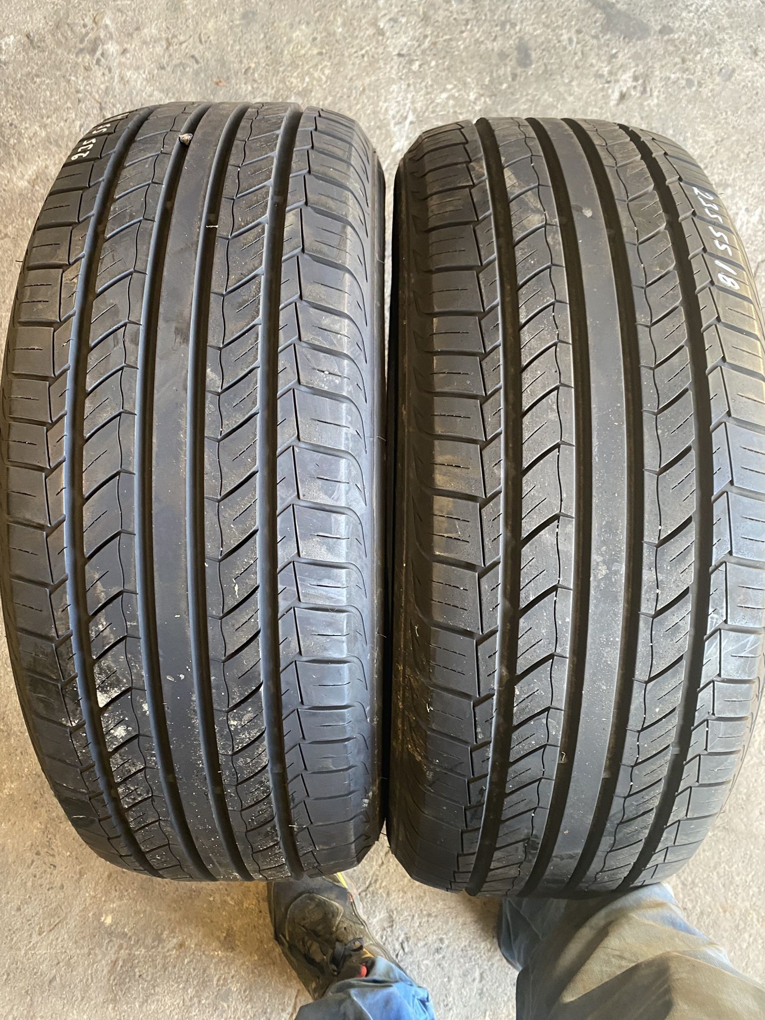 Pair Tires 235 55 18