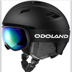 Ski Helmet and Goggles Set, Snowboard Helmet Glasses for Men, Women & Youth - Shockproof/Windproof Gear for Skiing, Snowboarding