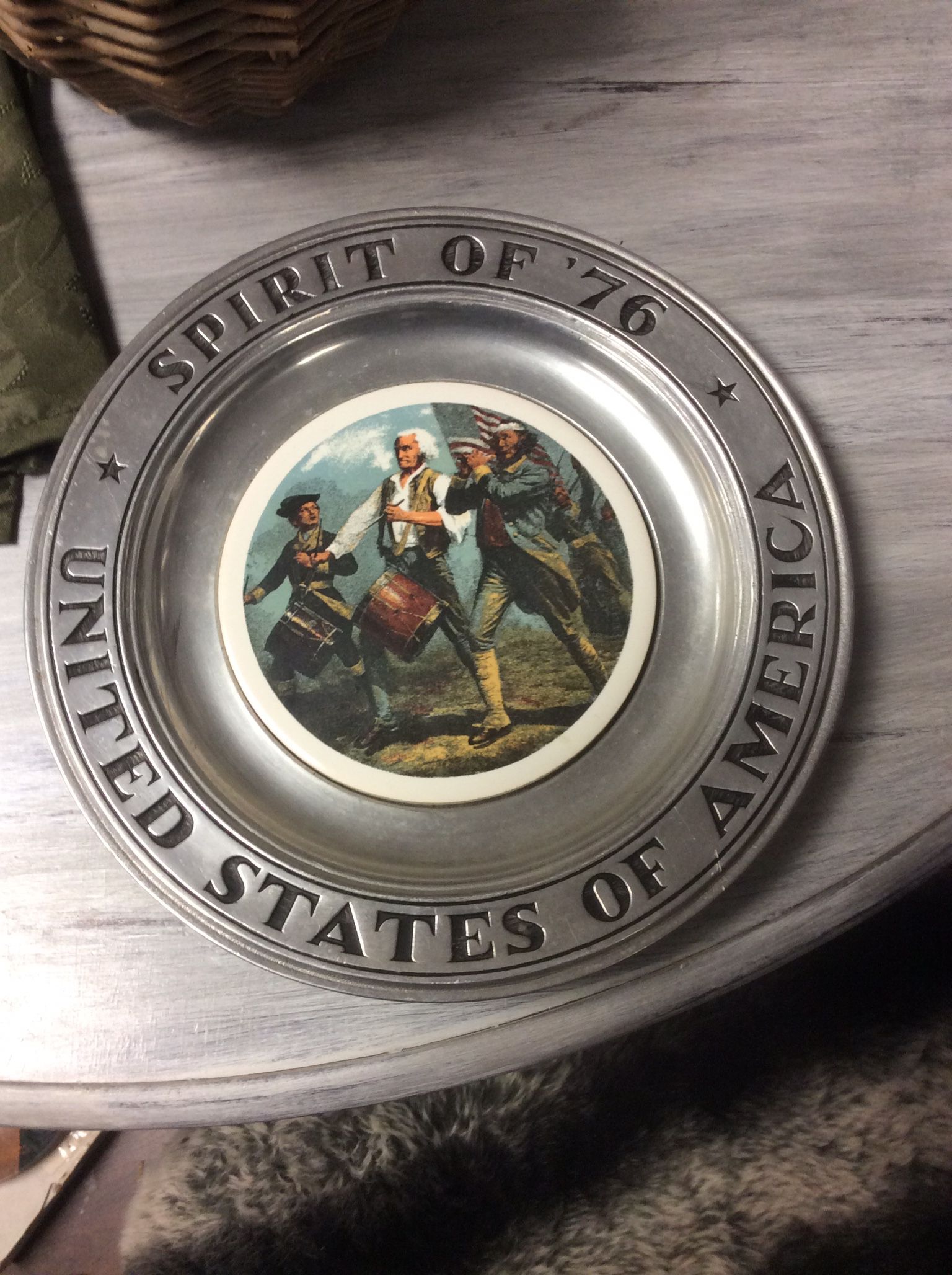 Spirit Of ‘76 United States Of America Pewter Plate