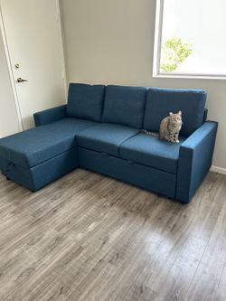 Blue sectional couch