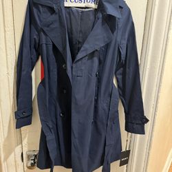 New DKNY Spring/Fall Hooded Trench Coat Size XS