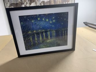 Van Gogh starry night framed art print 14x18