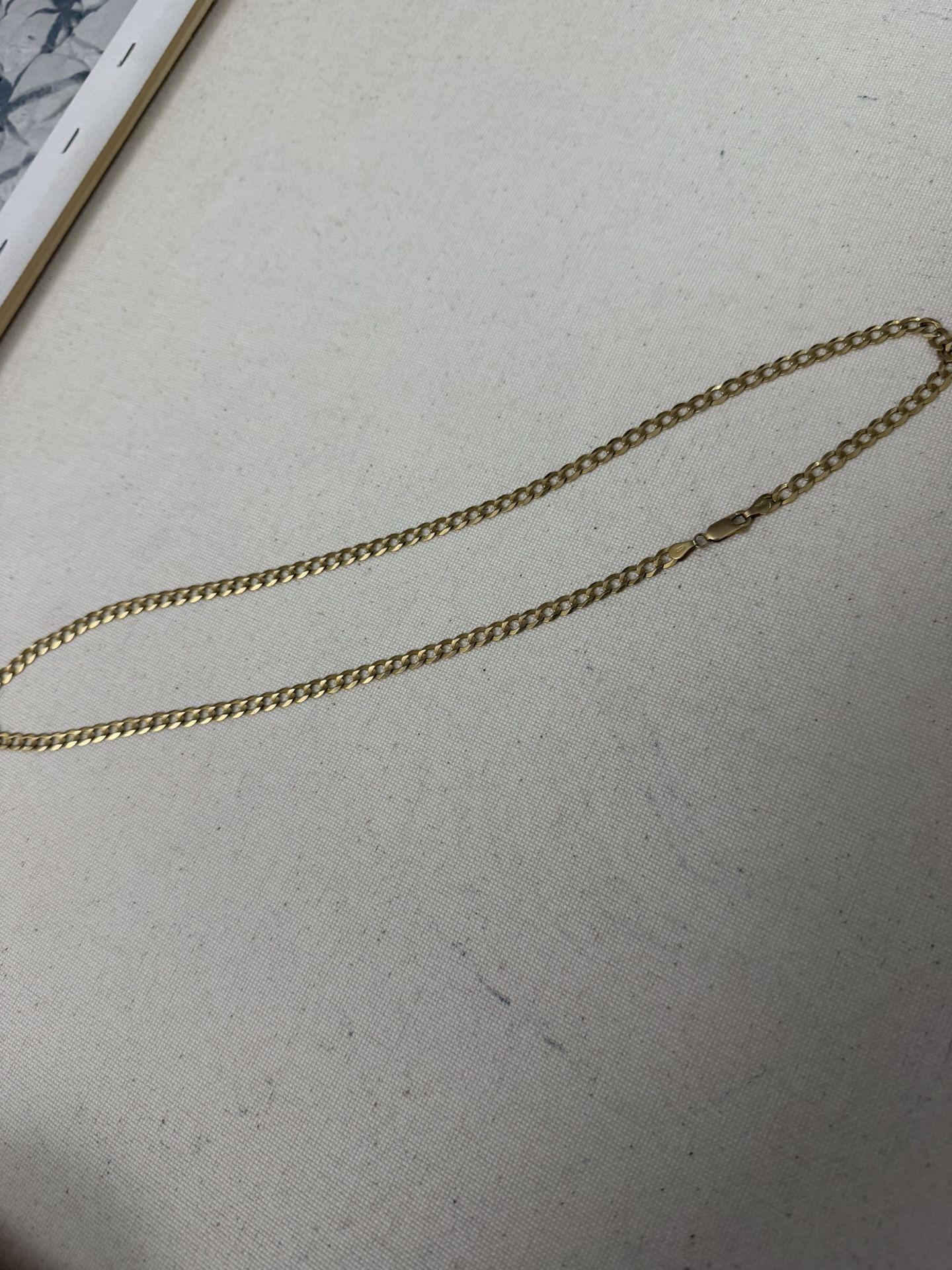 14k Yellow Gold Cuban Curb Chain