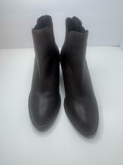 Aquatalia Grey Leather Ankle Boots Womens Size 8