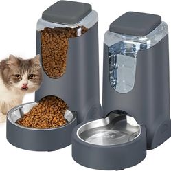 Brand New Automatic Cat & Dog Food Feeder & Water Dispenser Set – 2 Pack