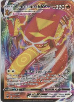 Pokemon TCG SS Darkness Ablaze 034/189 Centiskorch VMAX Holographic Rare Card