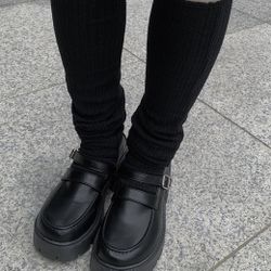 Platform Loafer(size 7, 4cm Heel)
