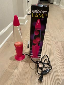 Lava lamp, pink, 13.5 in tall