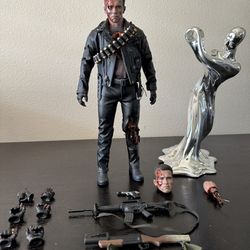 Hot Toys DX13 1/6 Battle Damaged Terminator 2 T-800 (Complete with Box)
