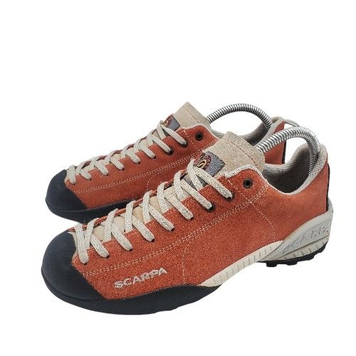 SCARPA 'Mojito' Ginger Red Suede Hiking Climbing Shoes Womens 7.5 Trail Sneakers