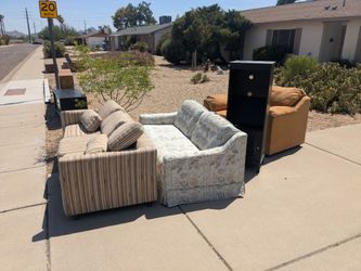 Free sofa beds, loveseat, bookcase, other free!