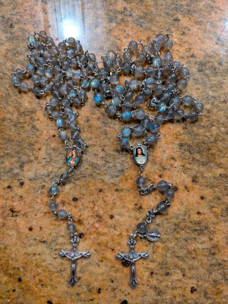 His And Hers Labradorite Rosaries 