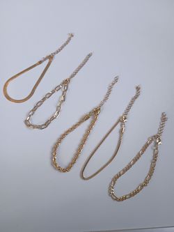 Gold-Tone Chain Bracelet Set of 5