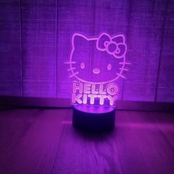 Engraved Hello Kitty Night Light. Handmade in the USA