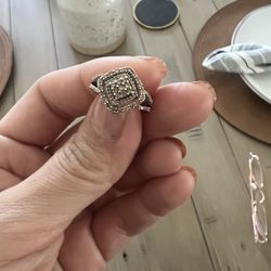 Diamond Promise Ring Champagne 10k 