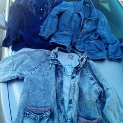 JEAN JACKET Denim - Women's Shirt - VINTAGE Style Levis 80's 90's Retro 1990's Mens Men Woman's Large Extra Large L XL XXL XXXL Clothes Lot Jean Blue 