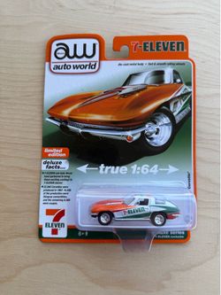 Auto World 7-Eleven 1967 Chevy Corvette 1:64 Diecast Deluxe Special Edition