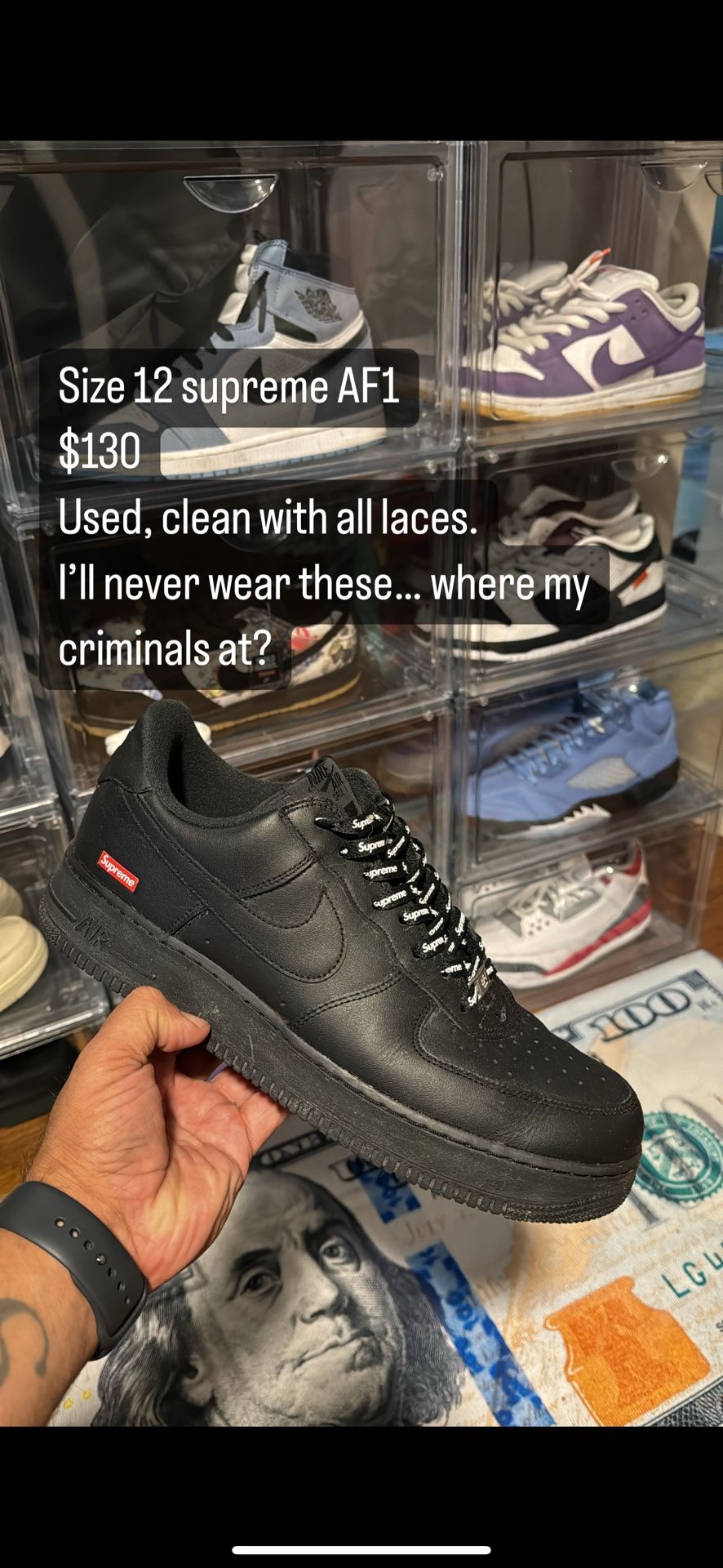 Nike AF1 Supreme Size 12