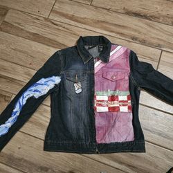 Anime Denim Jacket Size S