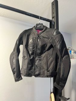 Alpinestarsw Women's Black Textile Motorcycle Jacket with Subtle Pink Lining