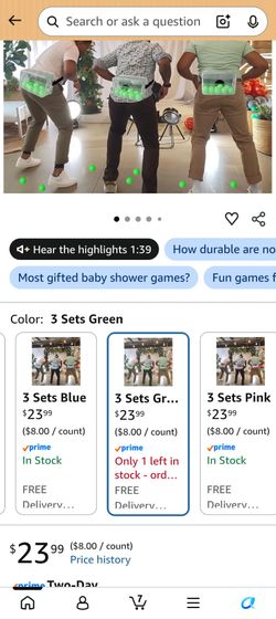 Baby shower game