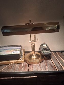 Brass Bankers Lamp Vintage