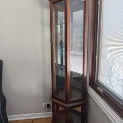 Wood And Glass Display (curio) Cabinet 