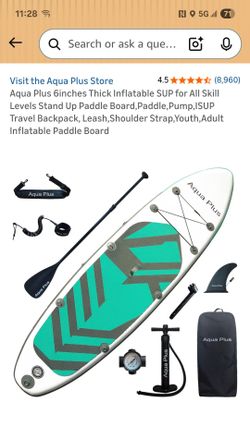Inflatable Paddle Board Used Twice Like New With Carry Case