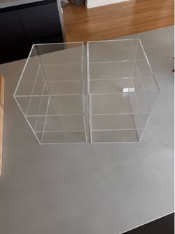 X2 acrylic  3-Compartment Clutch & Small Purse Organizer