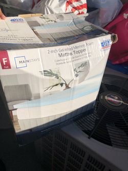 Main stay mattress topper and Thera touch full mattress 8inch