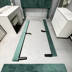 Green Velvet Upholstered Queen Bed Frame