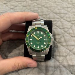 Heritor Automatic Luciano Bracelet Watch w/Date - Green - HERHS1505