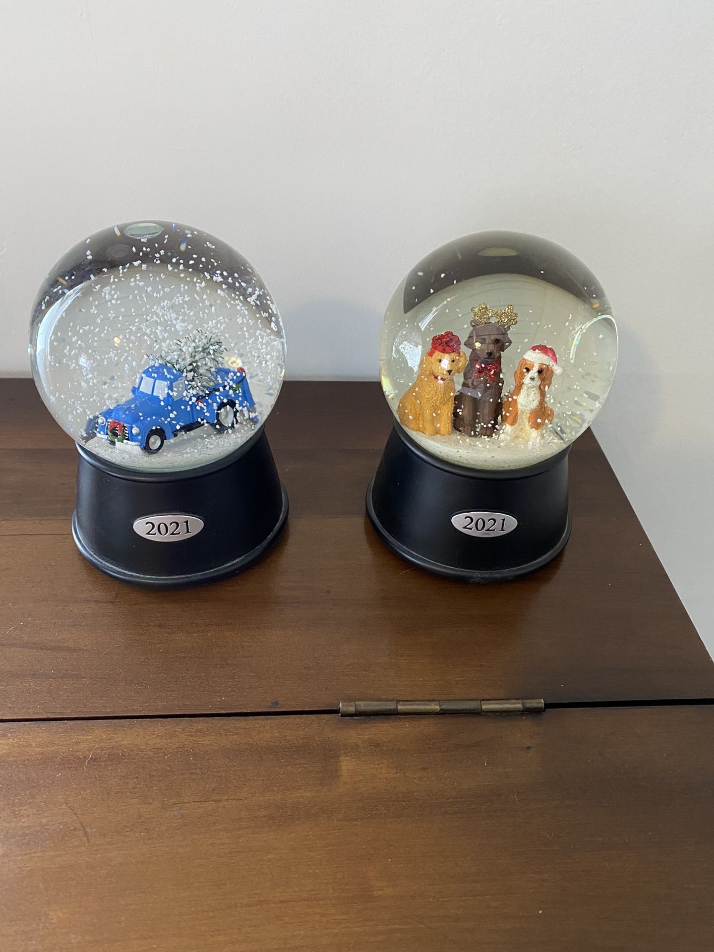 Two 2021 Snow Globes