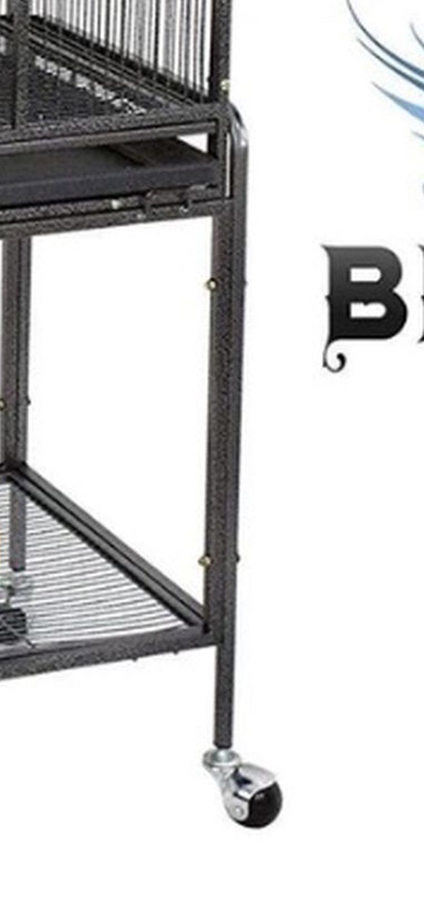 53-Inch Bird Cage with Stand Made From Wrought Iron