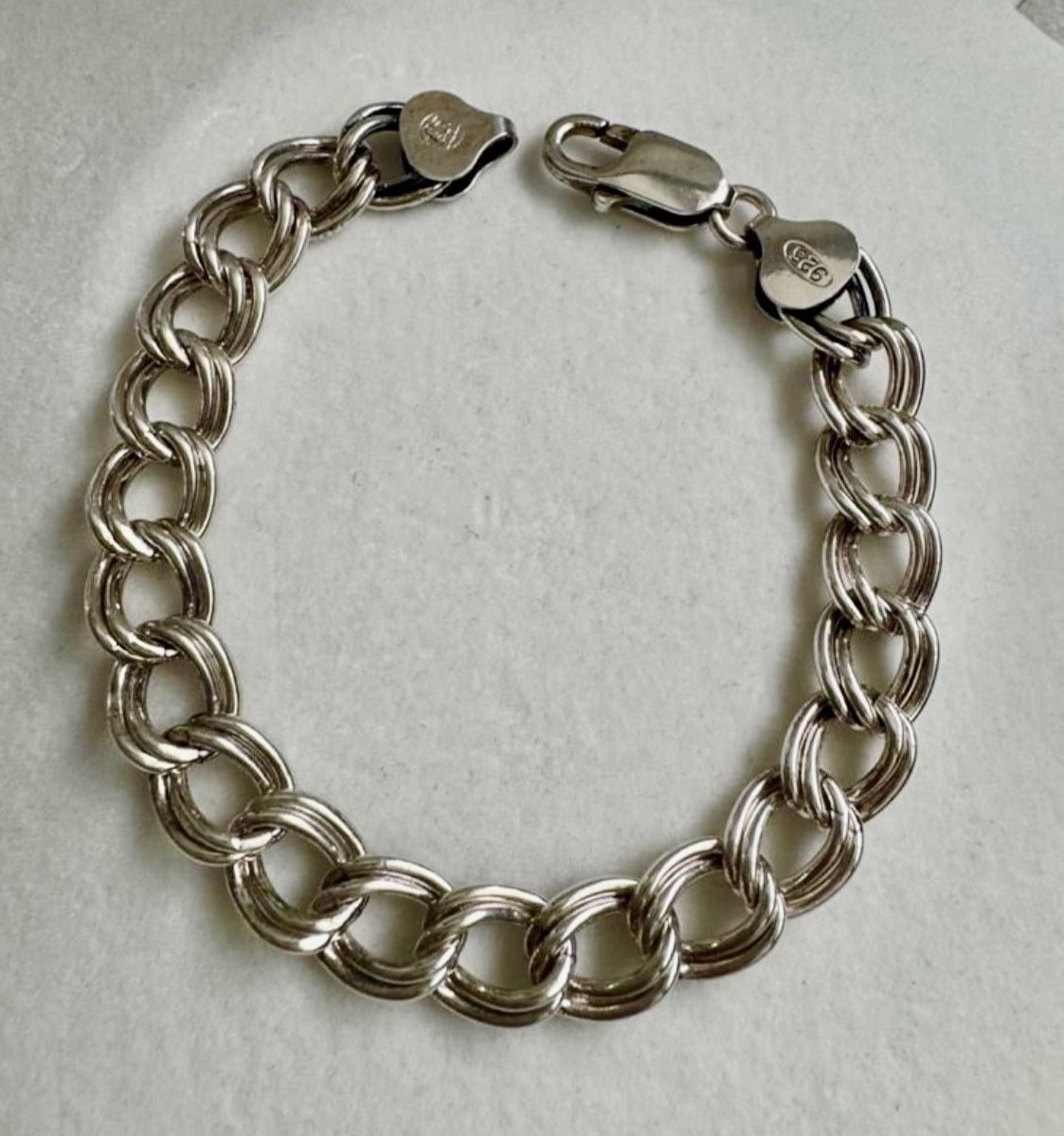 Vintage 925 sterling silver chain bracelet 7” In great condition 15g