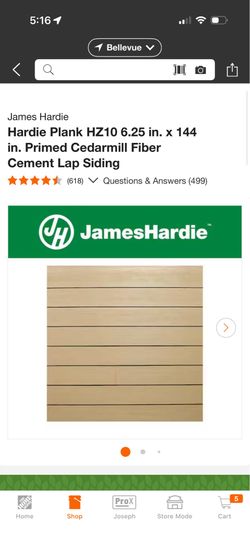Hardie Plank Siding 6.25” - Free Boards (7)