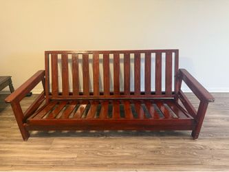 Wood futon frame couch bed