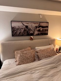 Pottery Barn Upholstered King Bed Frame