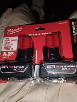 MILWAUKEE M12 BATTERIES 4.0