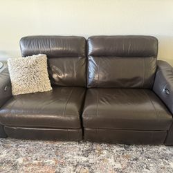 Leather Reclining Couch