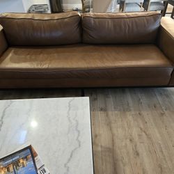 Custom Italian Leather Sofa
