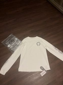 White chrome heart long sleeve
