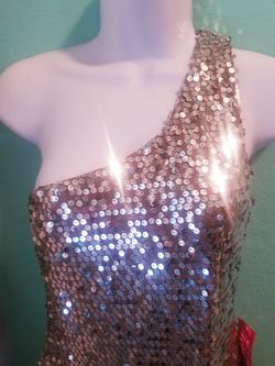 Gold Sequence Party Dress...Beautiful Size Med Womens/