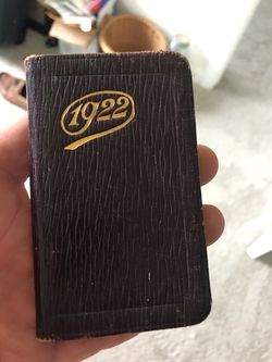 1922 Calendar Book