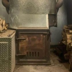 Big 6 Feet Propane  Smoker  With A Wood  Box 