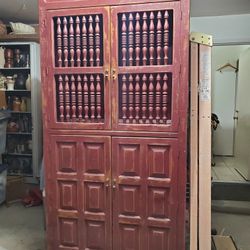Large  Wood Cabinet Armoire 