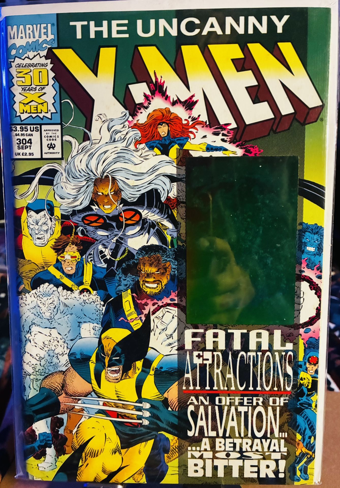 Marvel Comics #304A Uncanny X-Men, Vol. 1 Fatal Attractions - Part 3: For What I Have Done 30th Anniversary issue🔑
