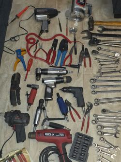Large Mixed Tool Lot – Wrenches, Sockets, Power Tools